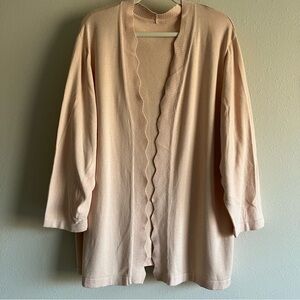 Women's size XXL soft pink cotton cardigan Sweater NEW